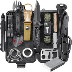 24 in 1 Outdoor Survival Tool Kit, Emergency Camping Hunting Gear, Gift for Men