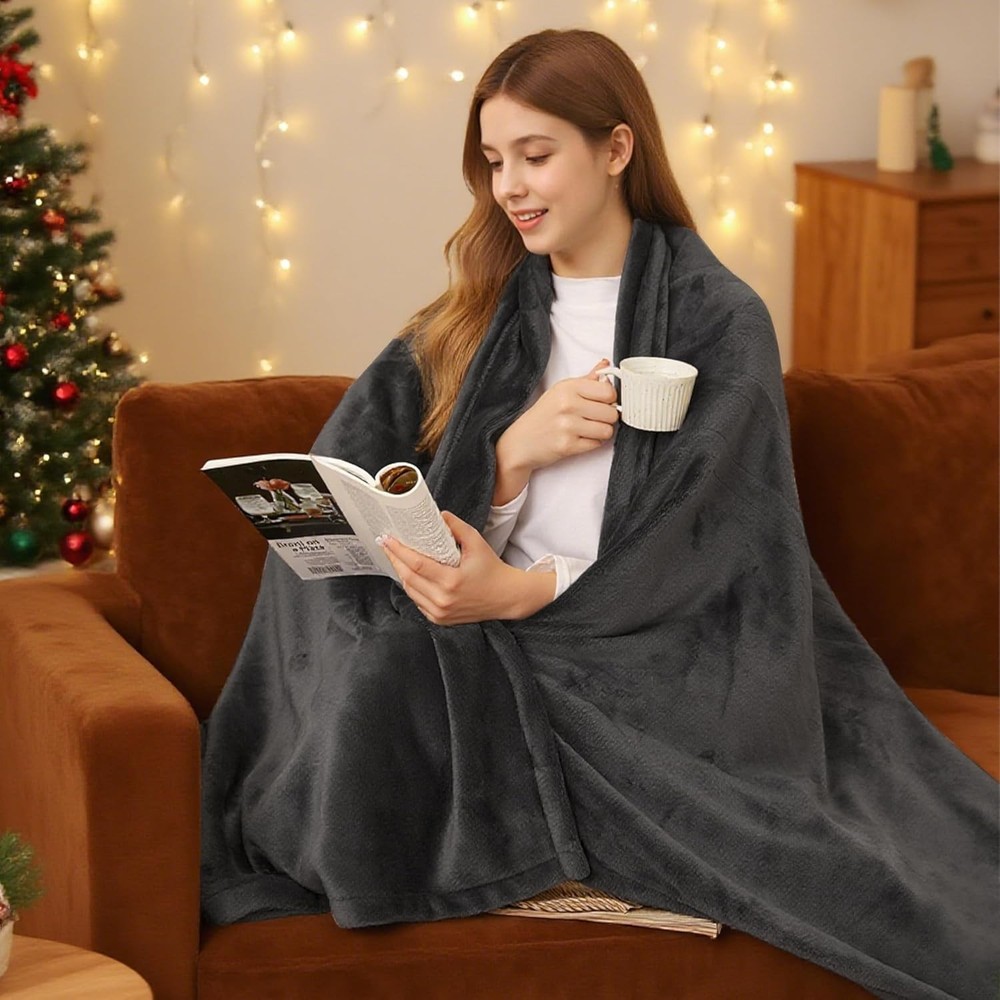 Electric Heated Blanket 62″x84″ Twin Size – 4 Heat Levels, 10H Auto Shut Off, Ul