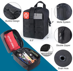 254-in-1 Survival & First Aid Kit with Tools for Camping/Hiking Emergencies