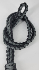 Paracord Survival Lanyard ~ Black/Gray ~ 21.0″ ~ 550 Paracord ~ Keys/ID/Lanyard