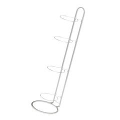 Metal Basketball Football Rack Stand with 4 Tiered for Sports Equipment Storage