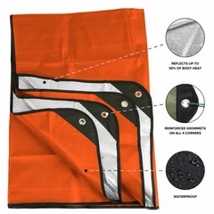 ARCTURUS OUTDOOR SURVIVAL BLANKET/TARP/PONCHO 60″ X 82″ – Hi-Viz Orange