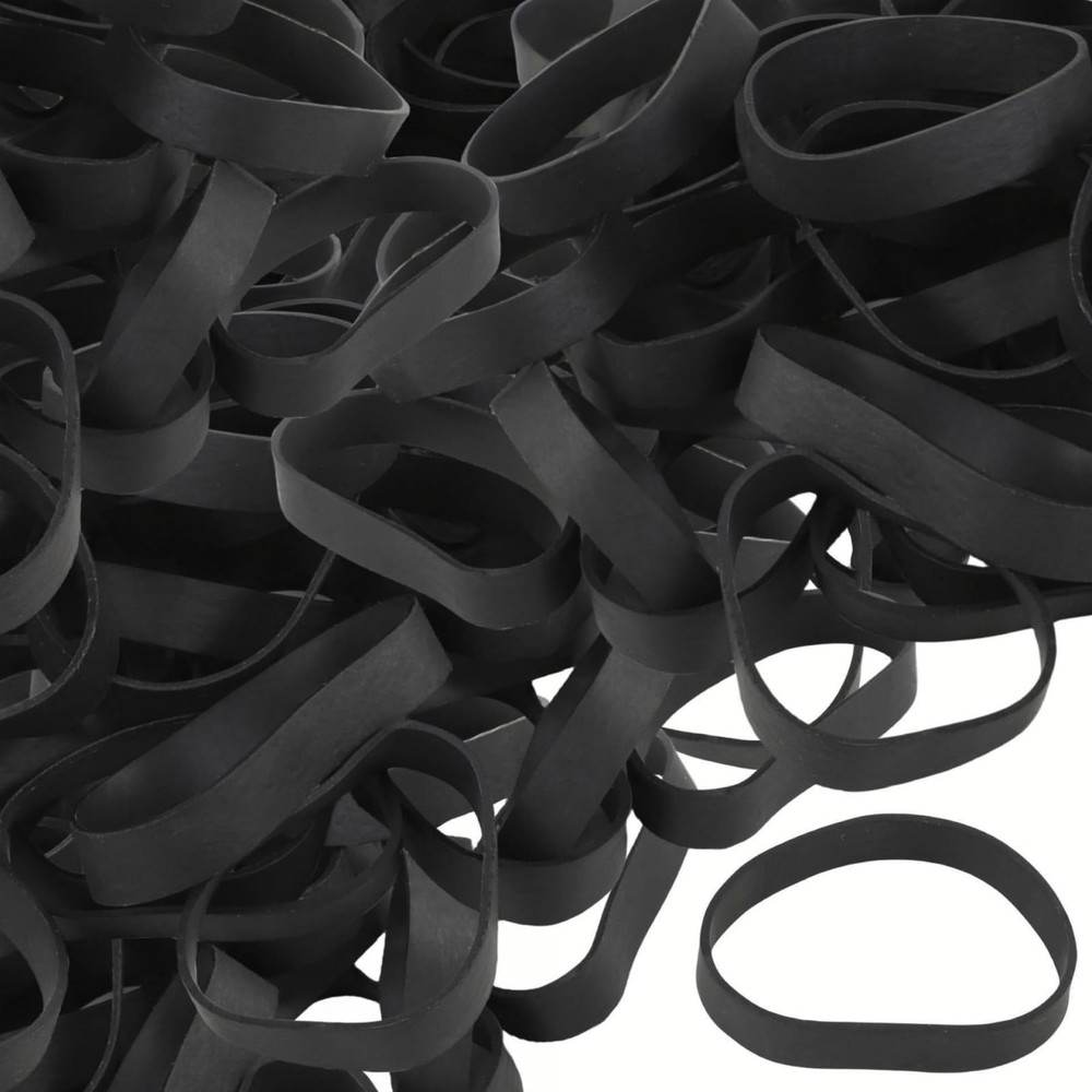 Tactical Rubber Bands Size #84, 50 Pcs Black Thick 3 1/2» x 1/2»,