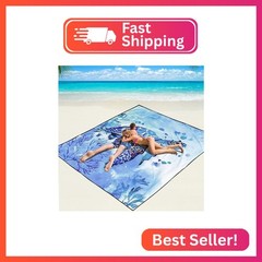 WIWIGO Beach Blanket Mat Waterproof Sandproof for 2-8 Adults Quick Drying
