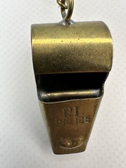 Vintage Brass Pea Pipe P.J Police Retro Pipe Whistle Decorative M 55