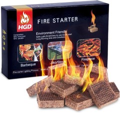 Rapid Ignition Natural Fire Starter Squares – 32 Pack for All Outdoor Needs