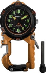 Flint Clip-On Survival Watch – Outdoor Tool W/ Flint Fire Starter LED Flashlight