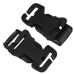 2Pcs Black Multi Function Strap Buckles Durable Pom for Sports and Hiking
