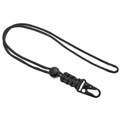 Badge Lanyard with Sling Clip, Adjustable Necklace Cord Strap Black