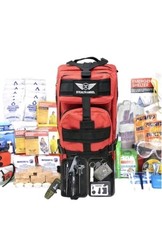 2 Person Elite Emergency Backpack Survival Kit with Food & Water – RED New NWT