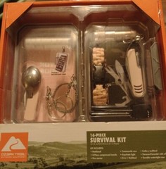 OZARK TRAIL 16 PIECE SURVIVAL KIT PINK FIRE STARTER COMMANDO SAW MORE NEW