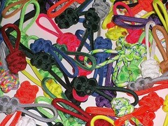 10 Lot 550 Paracord Zipper Pull / KeyChains ~2.5″ – Mixed Colors (Qty-10 pulls)