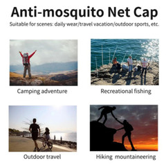 2Pcs Anti-Mosquito Bug Bee Insect Head Net Hat Cap Sun Protection Fishing Hiking