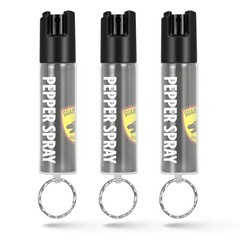 Police Edition Pepper Spray Keychain Self Defense Maximum Strength, 16 3-Pack