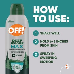 OFF Deep Woods Max Insect Repellent Bug Long Last Protection Aerosol 5oz 12p