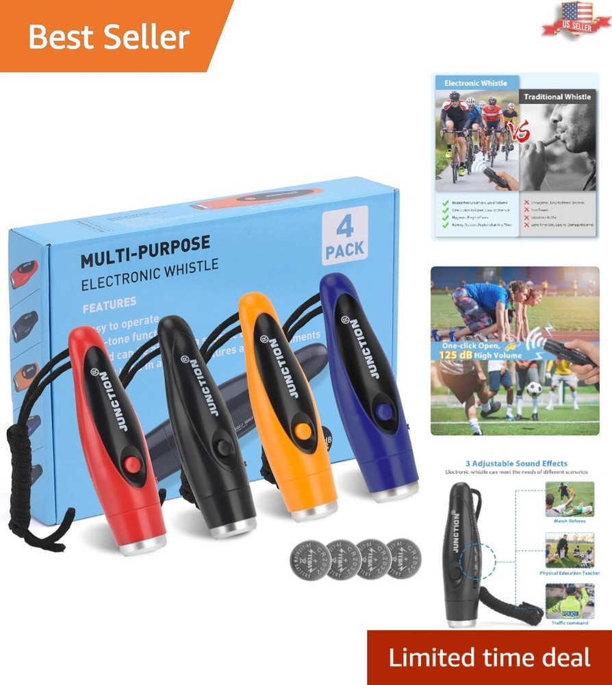 Electric Whistles 4 Pack – Loud, Durable, and Perfect for All Sporting Events
