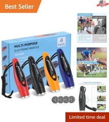 Electric Whistles 4 Pack – Loud, Durable, and Perfect for All Sporting Events
