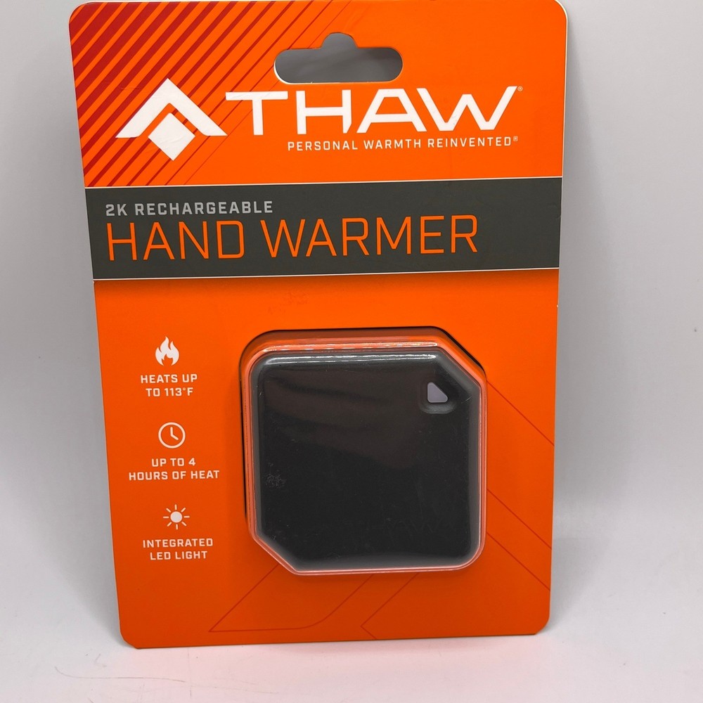 Thaw 2K Rechargeable Hand Warmer Unisex OS NEW LED Light 2000mAh READ