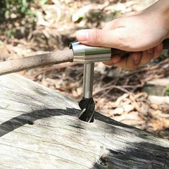 Manual Hand Auger Wrench Outdoor Survival Wood Drill Bushcraft Camping Tool