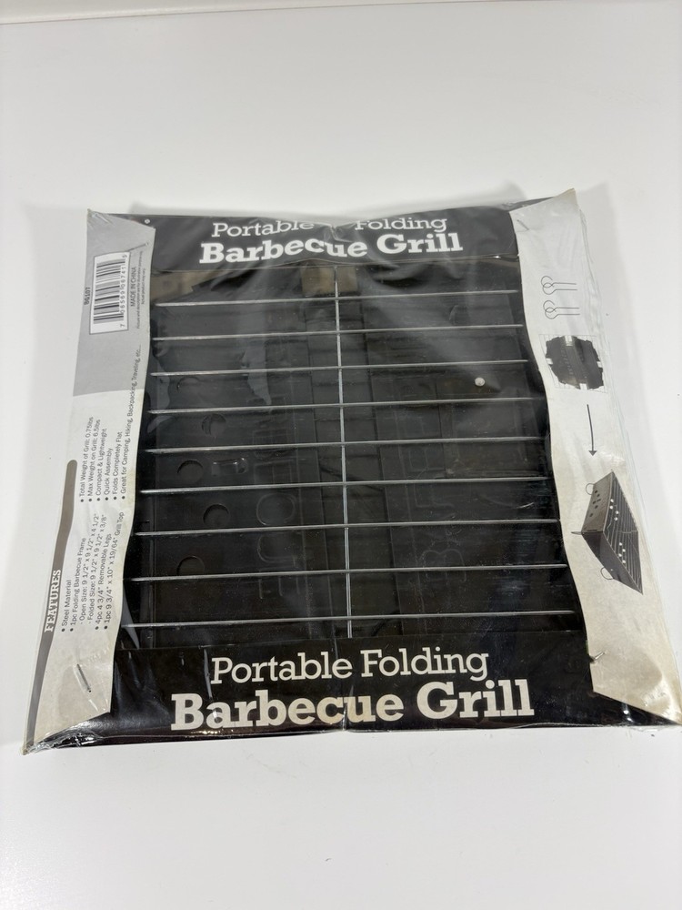 Folding Portable Barbecue Grill Survival Gear Camping Travel Sealed Brand New