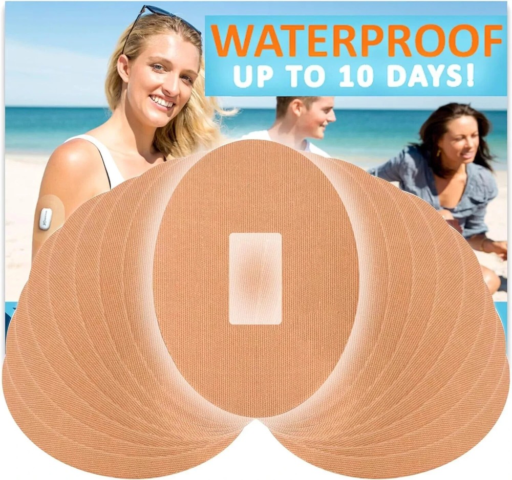 Fixic Patches for G4 G5 Waterproof Adhesive, Oval, Pre Cut Best Fixation Tan 20