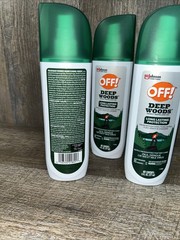 OFF! Deep Woods INSECT REPELLENT VII Liquid Spray For Mosquito, Ticks, Lot Of 3