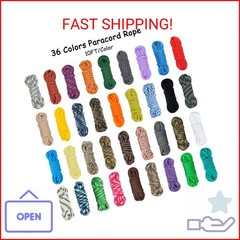 MONOBIN 36 Colors 10ft Paracord 550 Combo kit, Paracord Bracelets Making kit – M