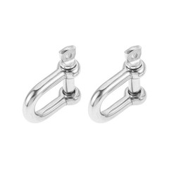 10Pcs M12 D Shape Shackle for Mounting Ropes Cables Straps Chains Trailers DIY