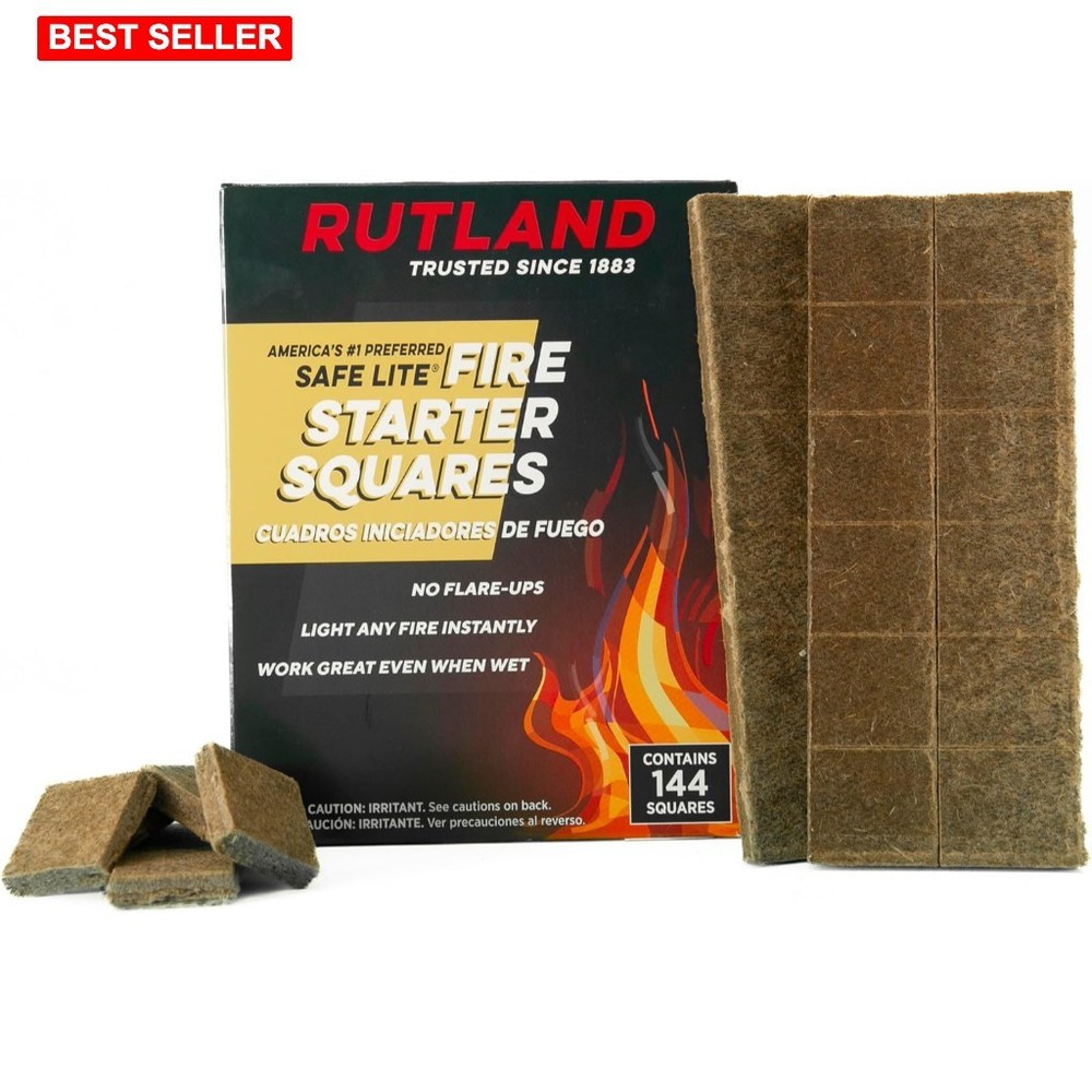 Fire Starter Cubes 144 Count Natural Wood Odorless Indoor Outdoor Grilling