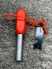 Sol Mag Striker Fire Starter Orange Flint Fire Starter Bottle Opener 93447