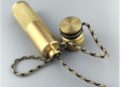 Brass Waterproof Mini Small Survival Match Fire Lighting Container Compass Kit