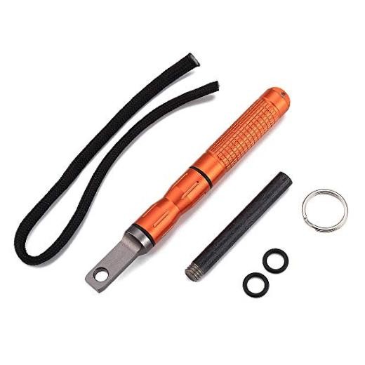 Waterproof Ferro Rod Fire Starter, Flint Steel Magnesium Rod EDC Gear, orange