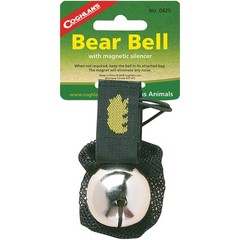 Coghlan’s Bear Bell w/ Magnetic Silencer & Carry Strap Safety (2 Pack), Silver