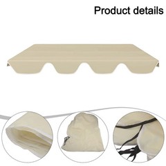 Waterproof Oxford Fabric Canopy For Garden Swing Seat Cover Two Or Three Seater