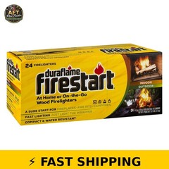 Duraflame Firestart Compact Water Resistant Fire Starters – 24 Count