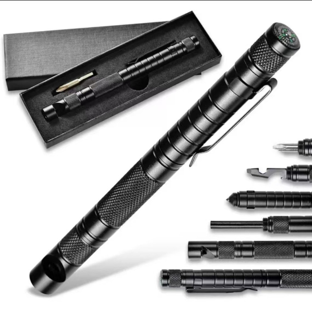 Multi-Function pen shape Tactical Fire Starter Outdoor Gear Survival Tool Flint