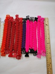 Handmade Paracord Survival Bracelets Adult Bulk Cobra Weave Yellow Pink Lot 20