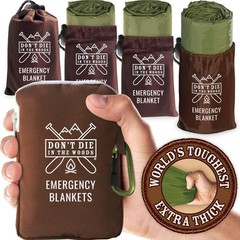 Toughest Emergency Blankets 4-Pack – Ultra-Light Thermal Mylar Survival Gear