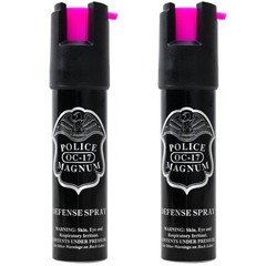 Police Magnum Hot Pink Pepper Spray Self Defense Safety Protection 2 Pack .75oz