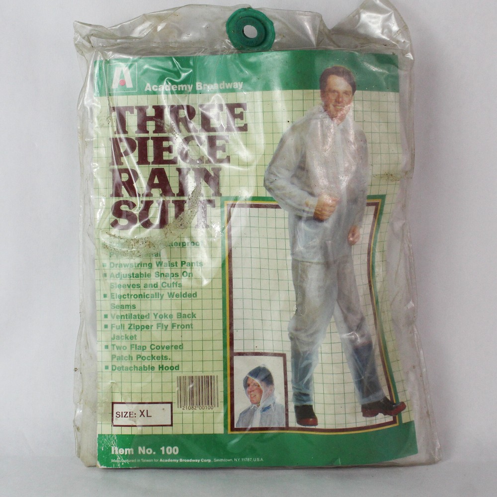 Vintage Academy Broadway XL Waterproof 3-Piece Rain Suit – Pre-Owned