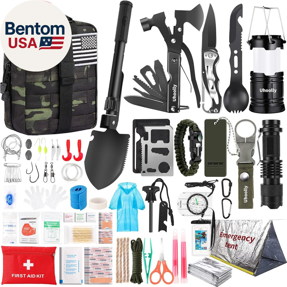 Survival Kit, Gifts for Men Women Teen Boys, 252 Pcs Survival Gear and Equipment