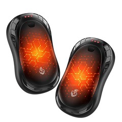 2 Pack Hand Warmers Rechargeable Electric Portable 2 in 1 Black