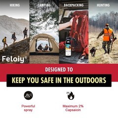 Feloiy Home Self Defense 16oz 35Ft, Bear Repellent Spray Legal Formula