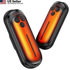 DeeKom Rechargeable Hand Warmers 2 Pack, 6000mAh Electric Warmer Black