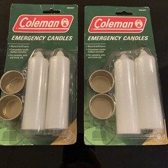 2-New Coleman Emergency Candles For Camping, Auto and Home Use ~