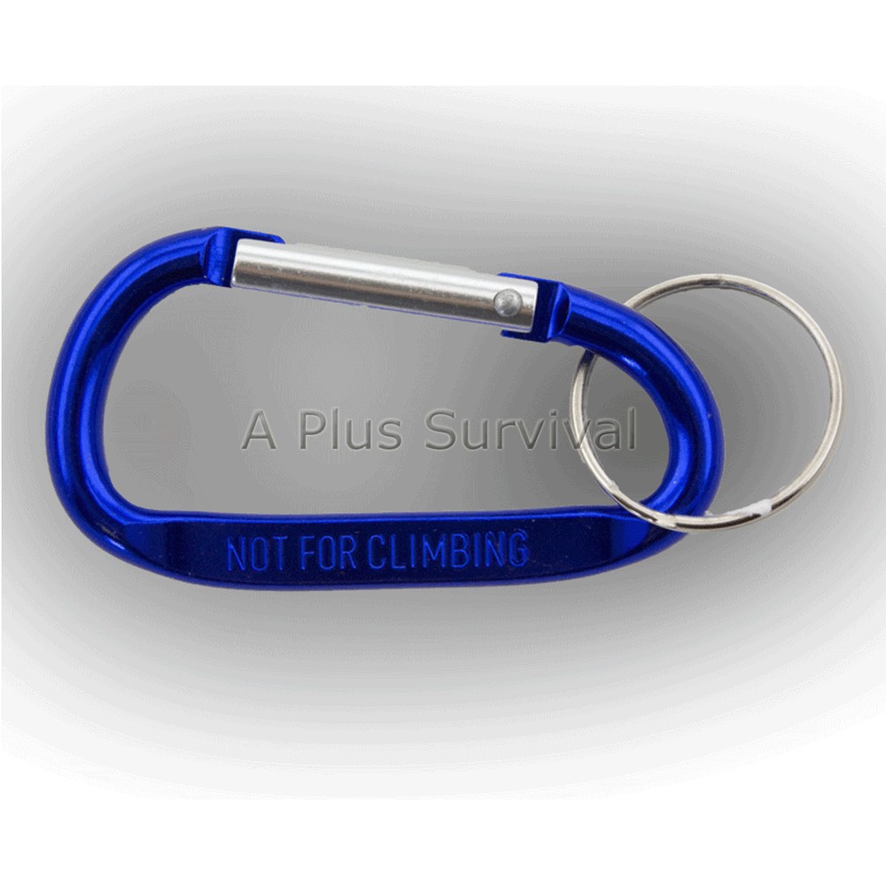 2 Pack Small Carabiner Keychain Backpack Belt Camping Survival Kit – Dark Blue
