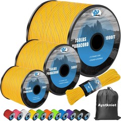 750Ib Reflective Paracord Rope,500′, 4mm 11 Strand Parachute Spool Cord with …