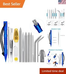 12-Piece Paracord Fid Set – Durable Stainless Steel Tools for Leather Crafting