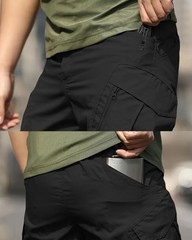 whox Men’s Work Cargo Pants Tactical Hiking Casual Water X-Large, Black