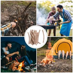 10 Magnesium Shaving Bags + 20 Wax Ropes Fire Starter Kit Camping Hiking Outdoor